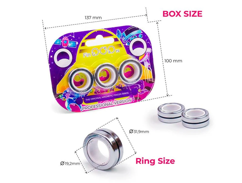 Fingears M-19mm Silver-White Set