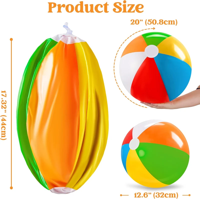 JOYIN 20" Inflatable Beach Balls (2-Pack)