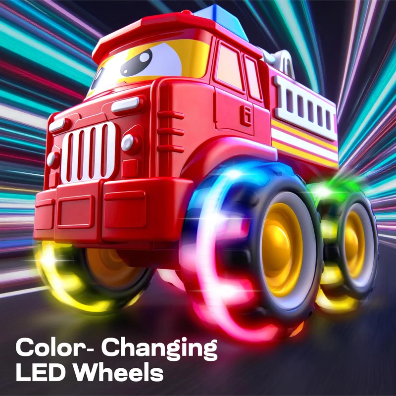 GlowRover Light Up Monster Truck Toy Set for Toddlers