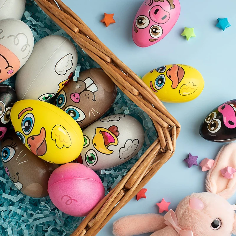 JOYIN 12 Pack Easter Eggs Squishy Toys Animal Theme Slow Rising Stress Relief Egg Balls