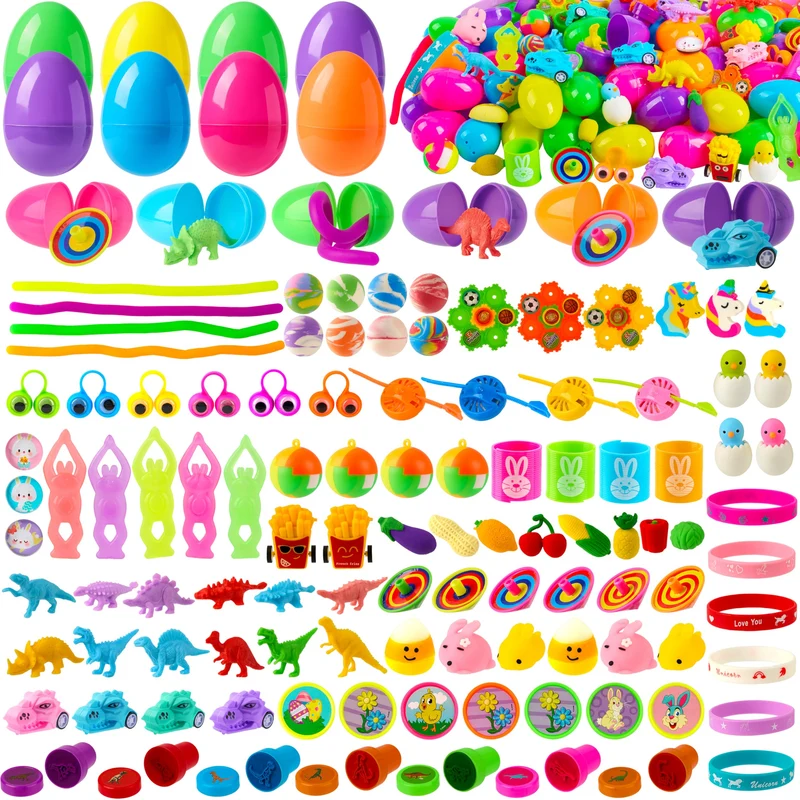 JOYIN 160Pcs Prefilled Easter Eggs with Assorted Toys