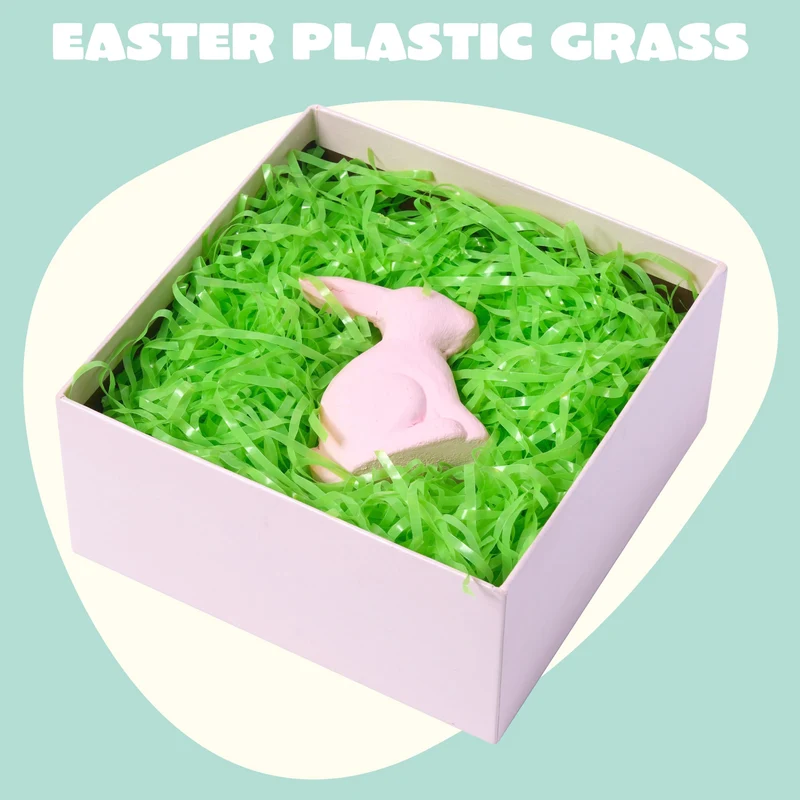 JOYIN 32oz Light Green Plastic Easter Grass