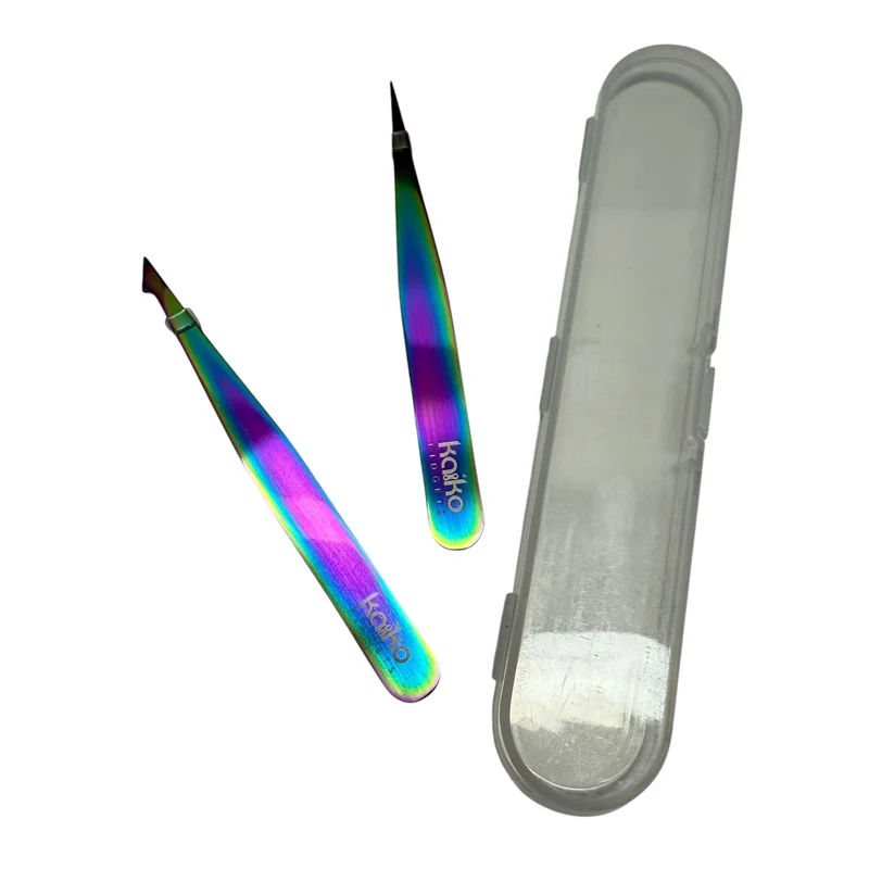2 Pair of Oil Slick Kaiko Tweezers