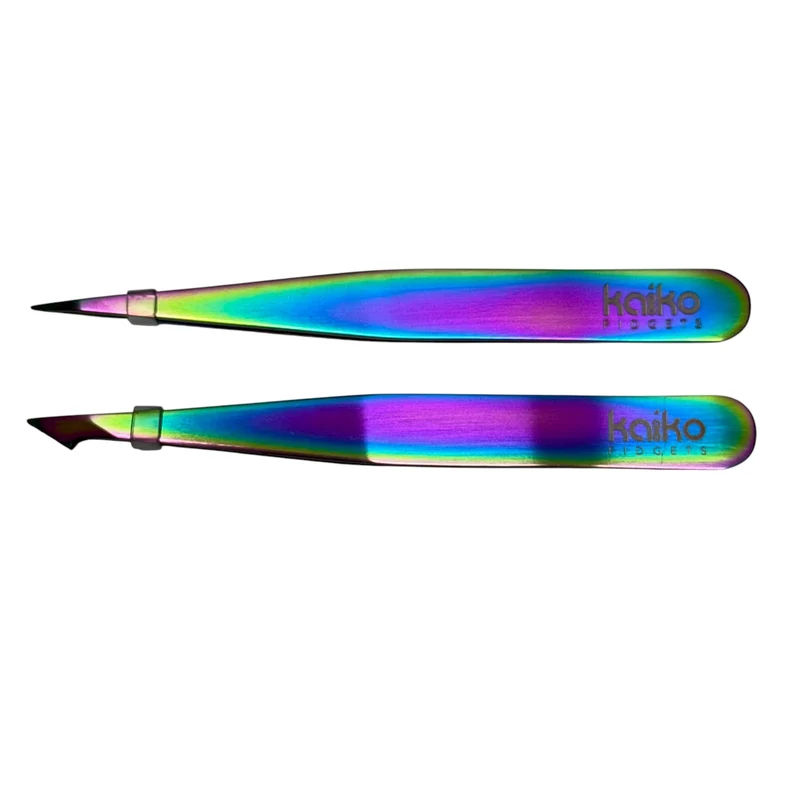 2 Pair of Oil Slick Kaiko Tweezers