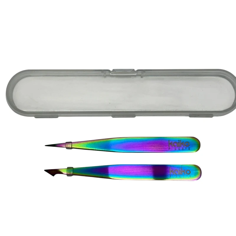 2 Pair of Oil Slick Kaiko Tweezers