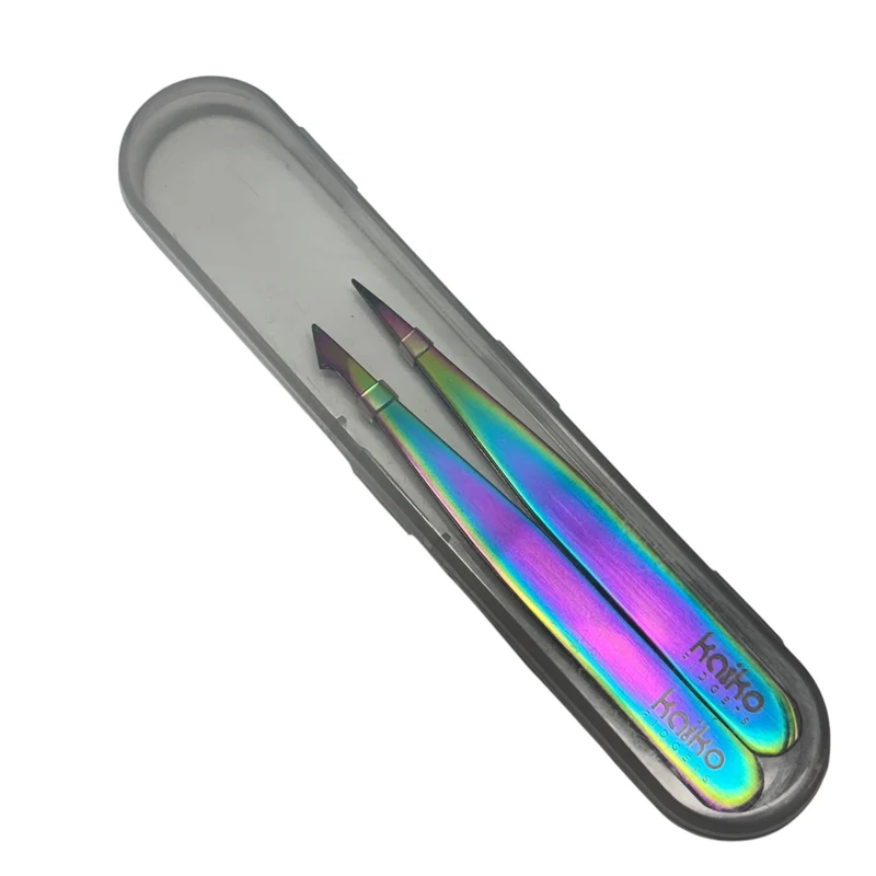 2 Pair of Oil Slick Kaiko Tweezers
