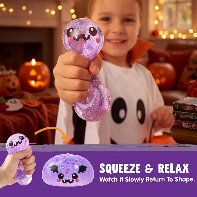 JOYIN 6 PCS Halloween Glitter Dumpling Squish Toys - Slow Rising Stress Relief