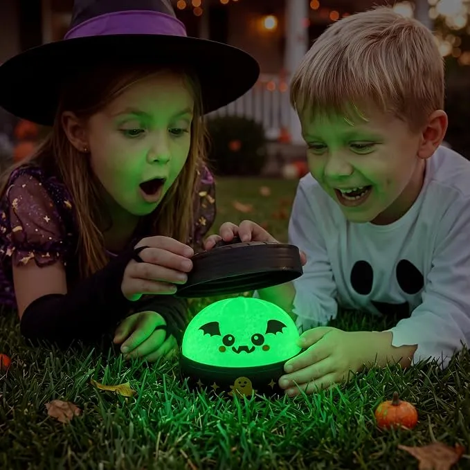 JOYIN 6 PCS Halloween Glow Dumpling Squish Toys - Slow Rising Stress Relief