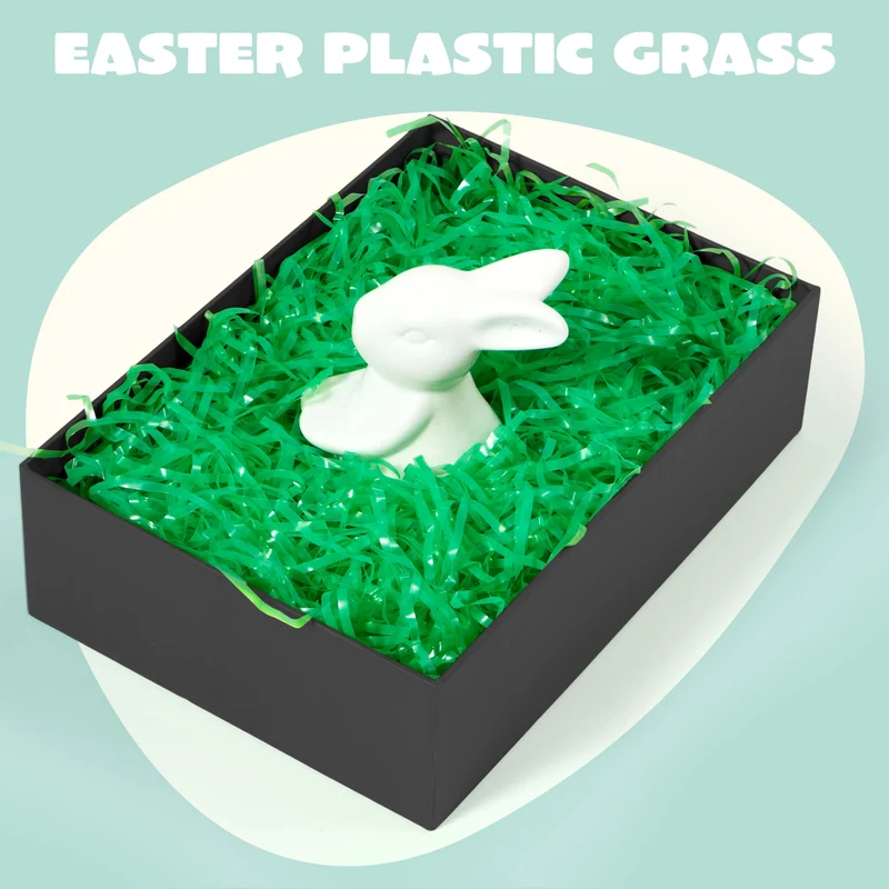 JOYIN 12oz Dark Green Plastic Easter Grass