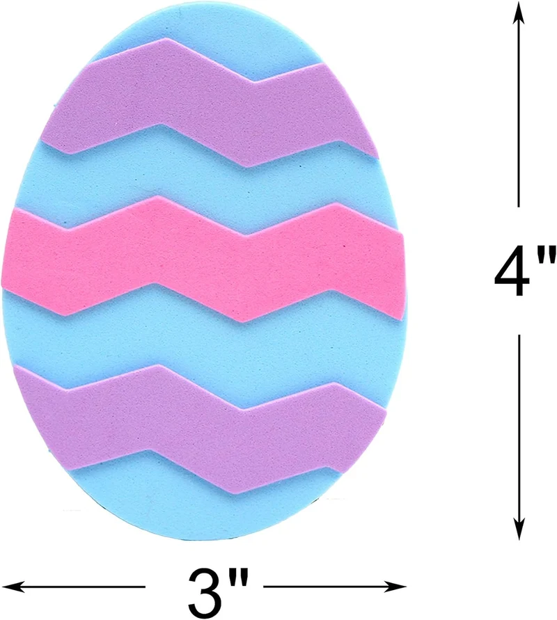 JOYIN Easter DIY Foam Magnet Set 24 Pack Easter Egg Hunt Basket Stuffers Art Activities