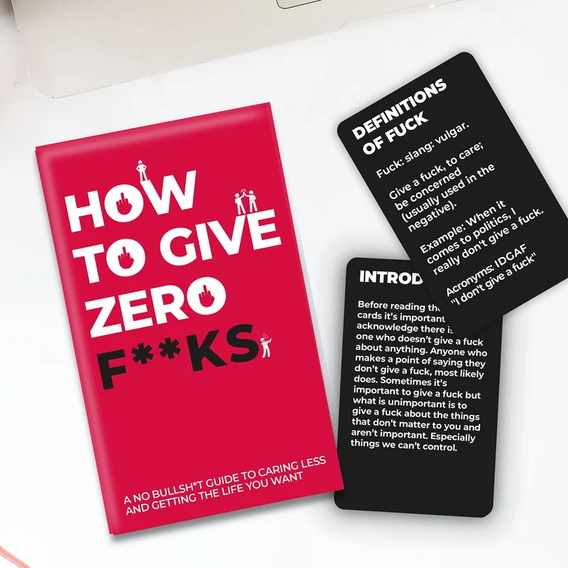 HOW TO GIVE ZERO F**KS CARDS - 100 Cards