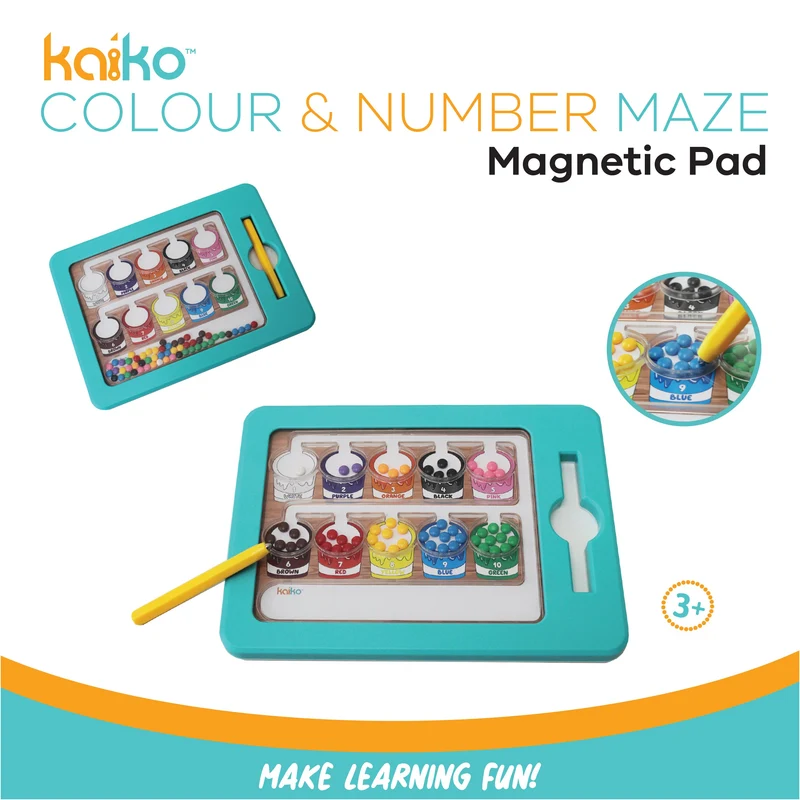 Colour & Number Maze Magnetic Pad