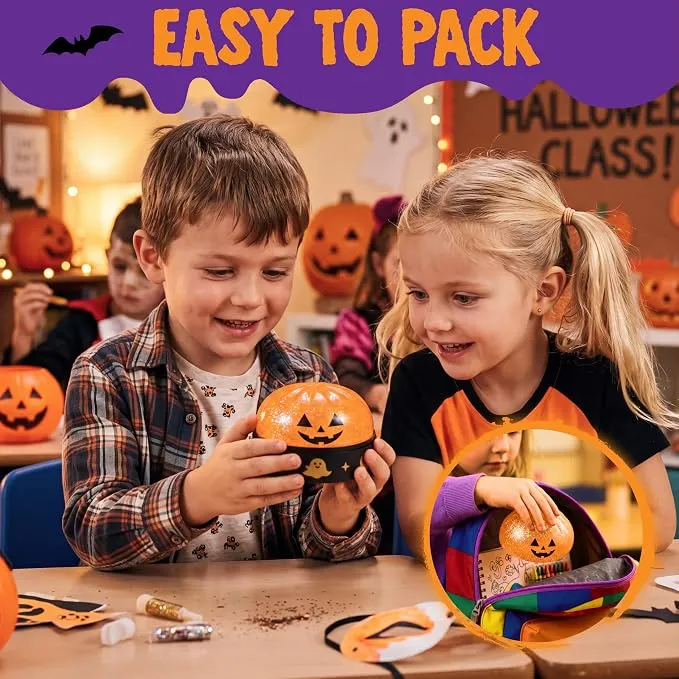 JOYIN 3 PCS Halloween Glitter Dumpling Squish Toys - Slow Rising Stress Relief