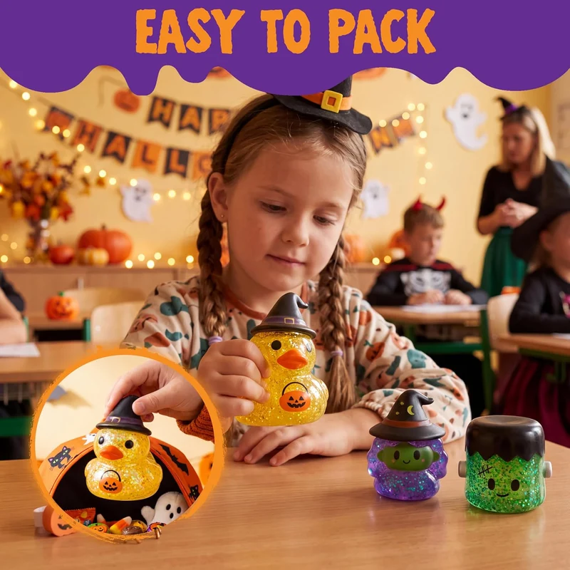 JOYIN 3 PCS Glitter Squishies - Slow Rising Halloween Calm