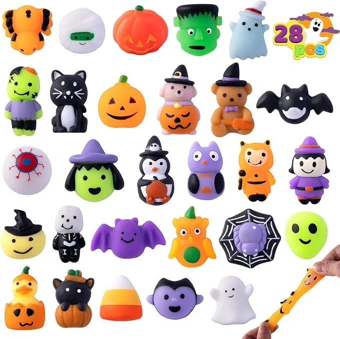 JOYIN 28 PCS Halloween Mochi Squishy Toys - Party Favors for Kids