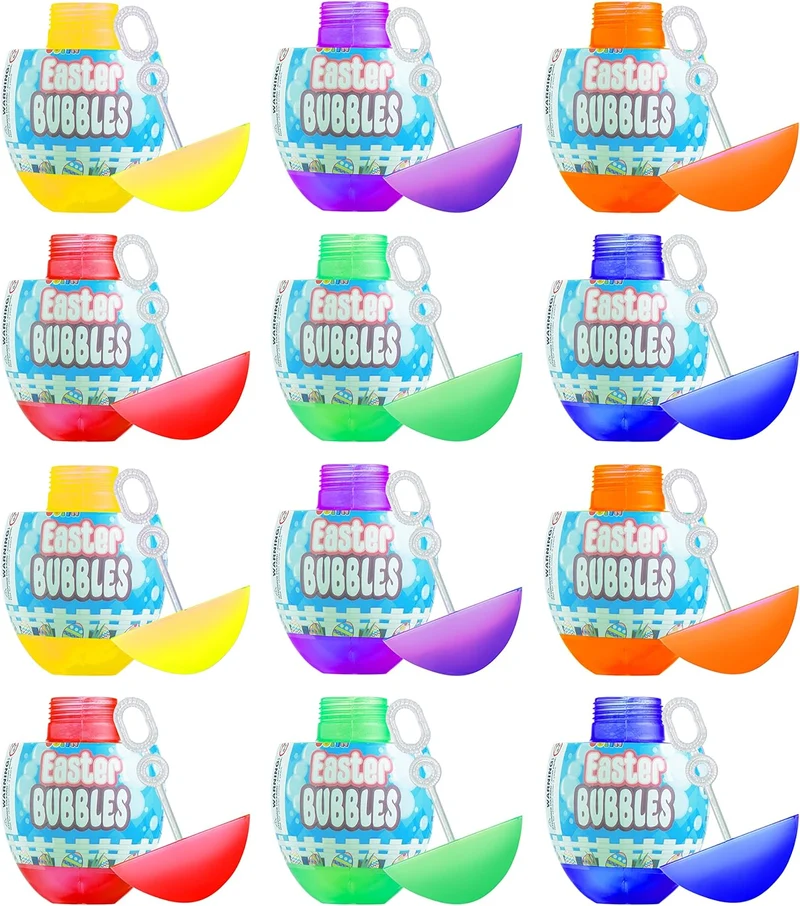 JOYIN Colorful Easter Egg Bubble Wands 12 Pack