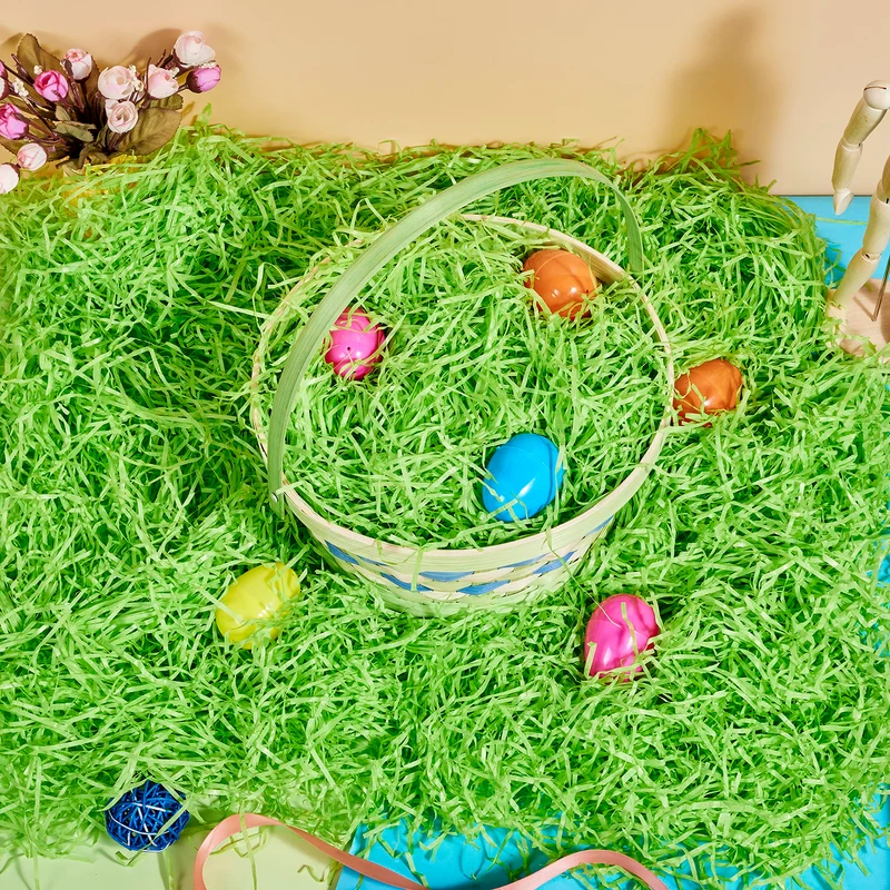 JOYIN 3.75 LB Easter Fake Grass Crinkle Paper Shred