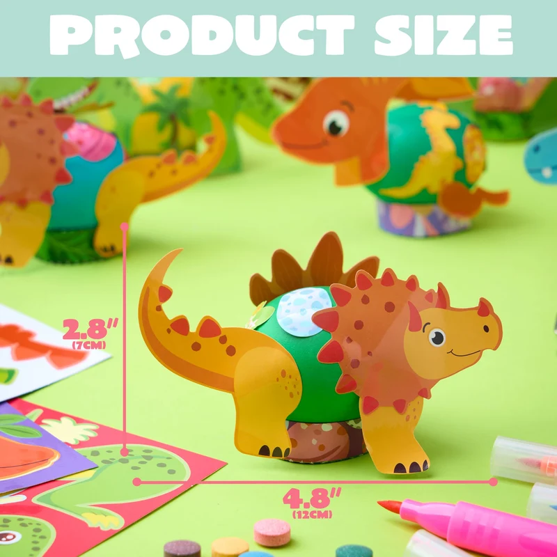 37 Pcs Dinosaur Easter Egg Dye Kit for Party & Egg Hunt