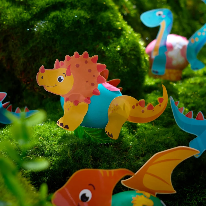 37 Pcs Dinosaur Easter Egg Dye Kit for Party & Egg Hunt