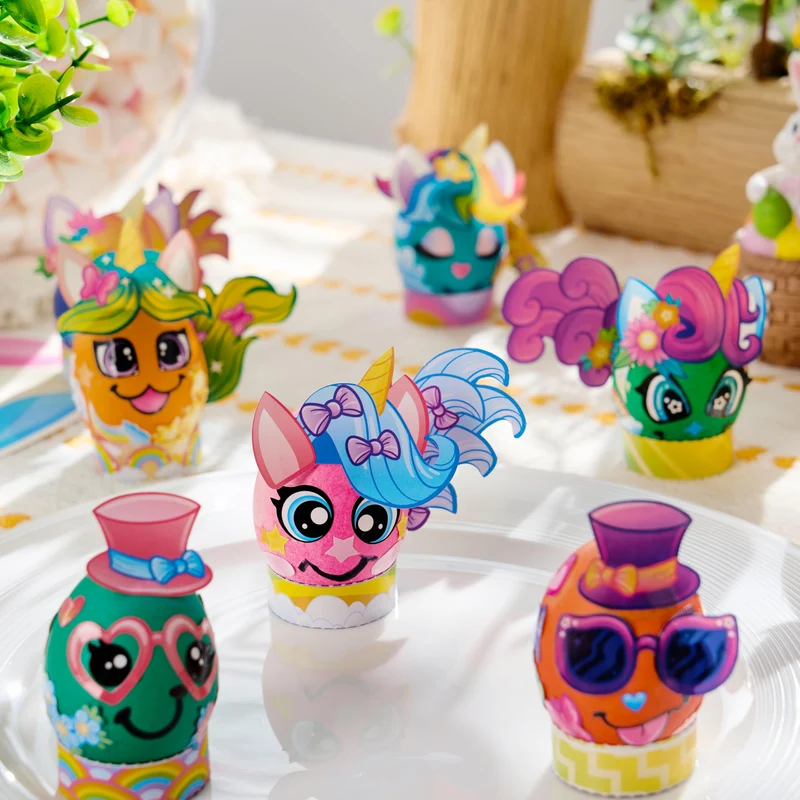 37 Pcs Unicorn Easter Egg Dye Kit for Kids Party & Activities