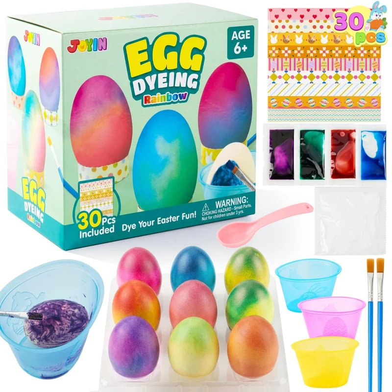 35 Pcs Rainbow Easter Egg Dye DIY Kit for Kids Activities & Party
