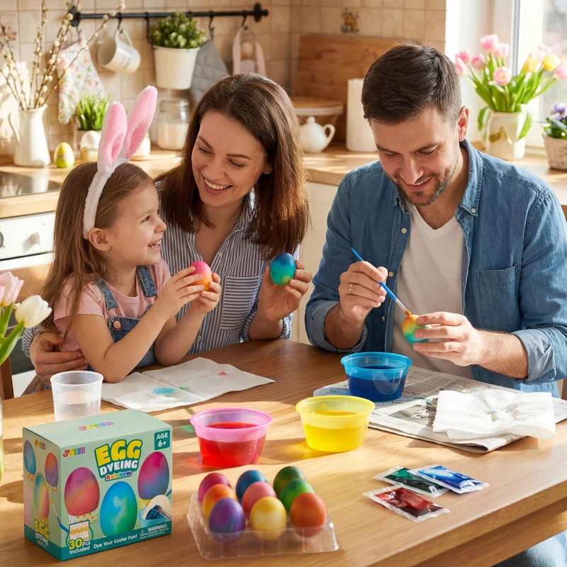 35 Pcs Rainbow Easter Egg Dye DIY Kit for Kids Activities & Party