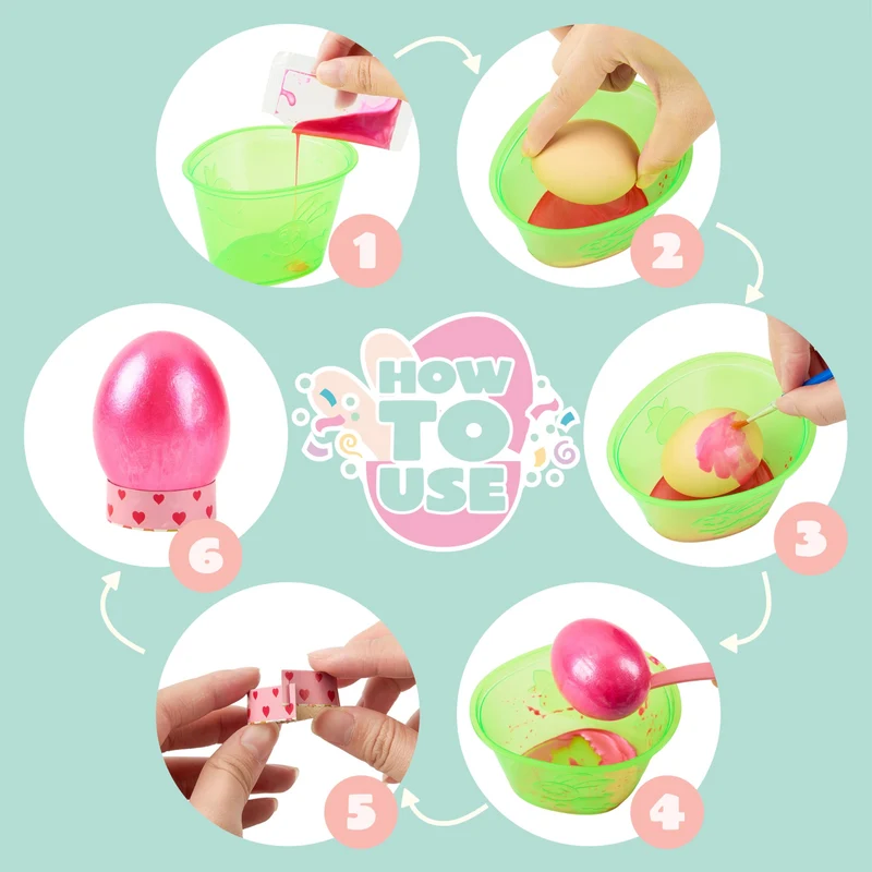 34 Pcs Easter Egg Dye DIY Kit for Kids Activities & Party