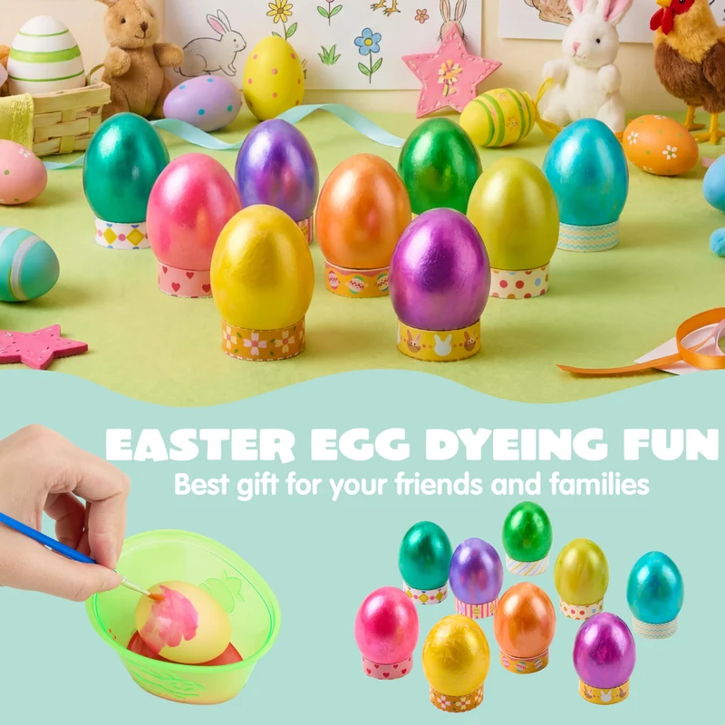 34 Pcs Easter Egg Dye DIY Kit for Kids Activities & Party