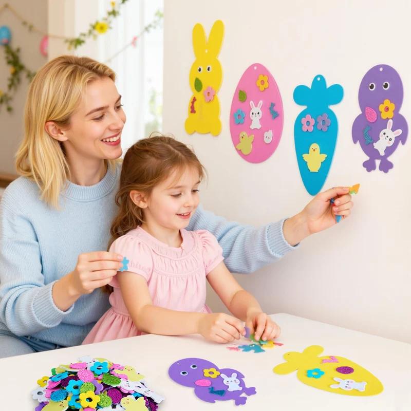 324 Pcs Easter Foam Stickers for Kids Crafts & Party Decor