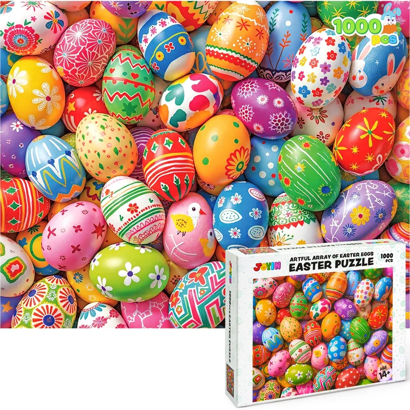 1000 Pcs Easter Eggs Jigsaw Puzzle for Kids & Adults