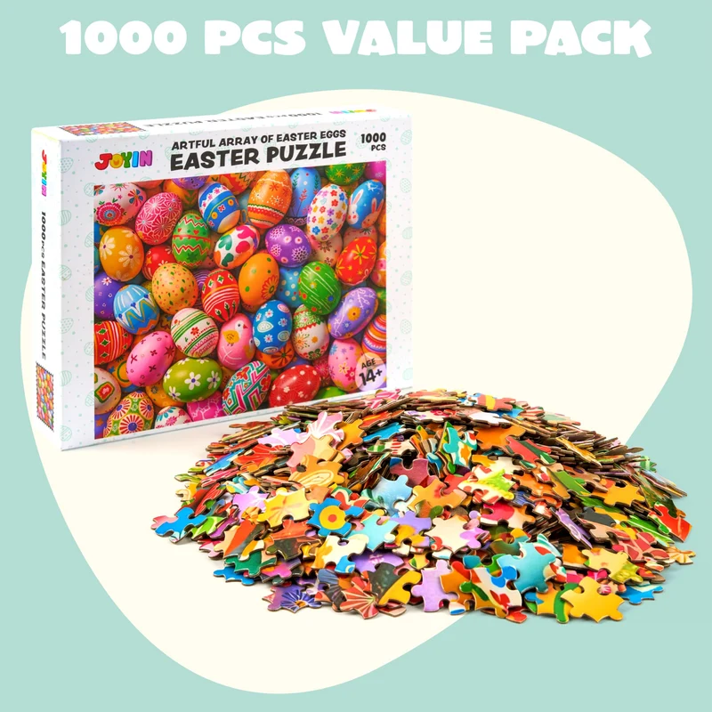 1000 Pcs Easter Eggs Jigsaw Puzzle for Kids & Adults