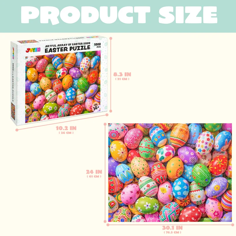 1000 Pcs Easter Eggs Jigsaw Puzzle for Kids & Adults