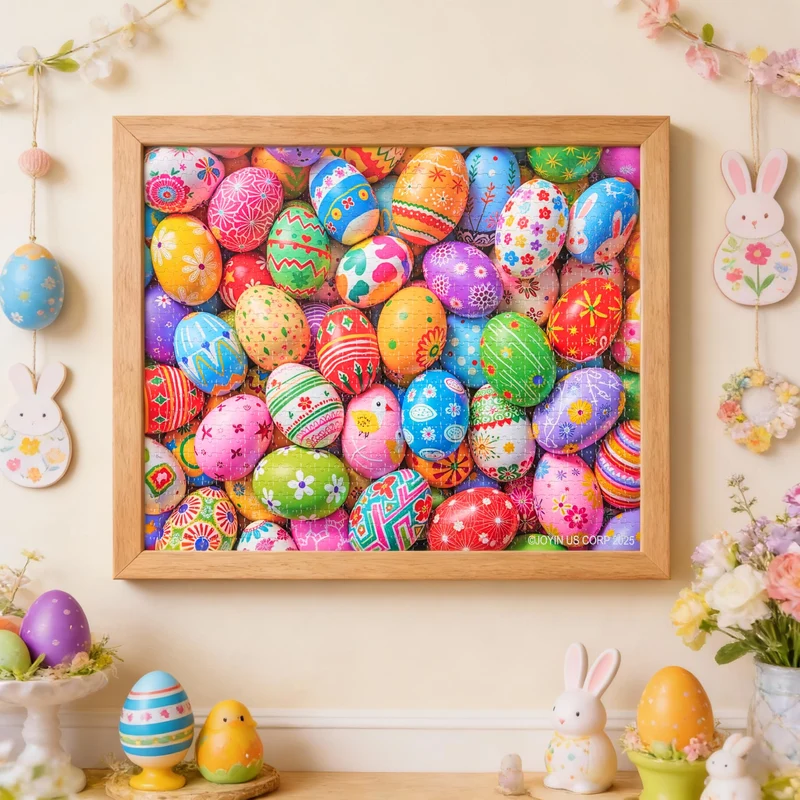1000 Pcs Easter Eggs Jigsaw Puzzle for Kids & Adults