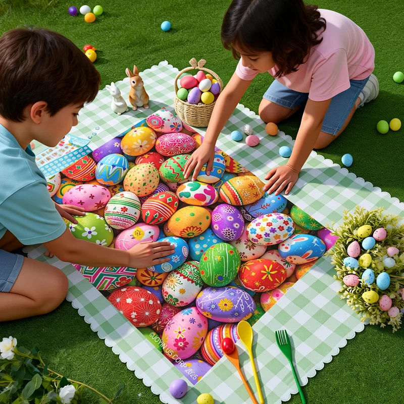 1000 Pcs Easter Eggs Jigsaw Puzzle for Kids & Adults