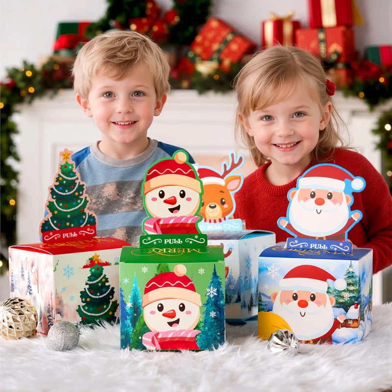 4PCS Christmas Money Box for Cash Gift Pull