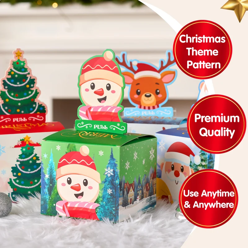 4PCS Christmas Money Box for Cash Gift Pull