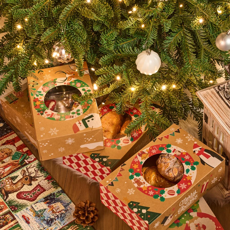12PCS Christmas Cookie Boxes for Gift Giving