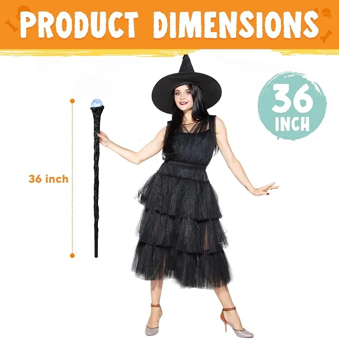 JOYIN LED Wizard Staff - Light Up Your Halloween Magic
