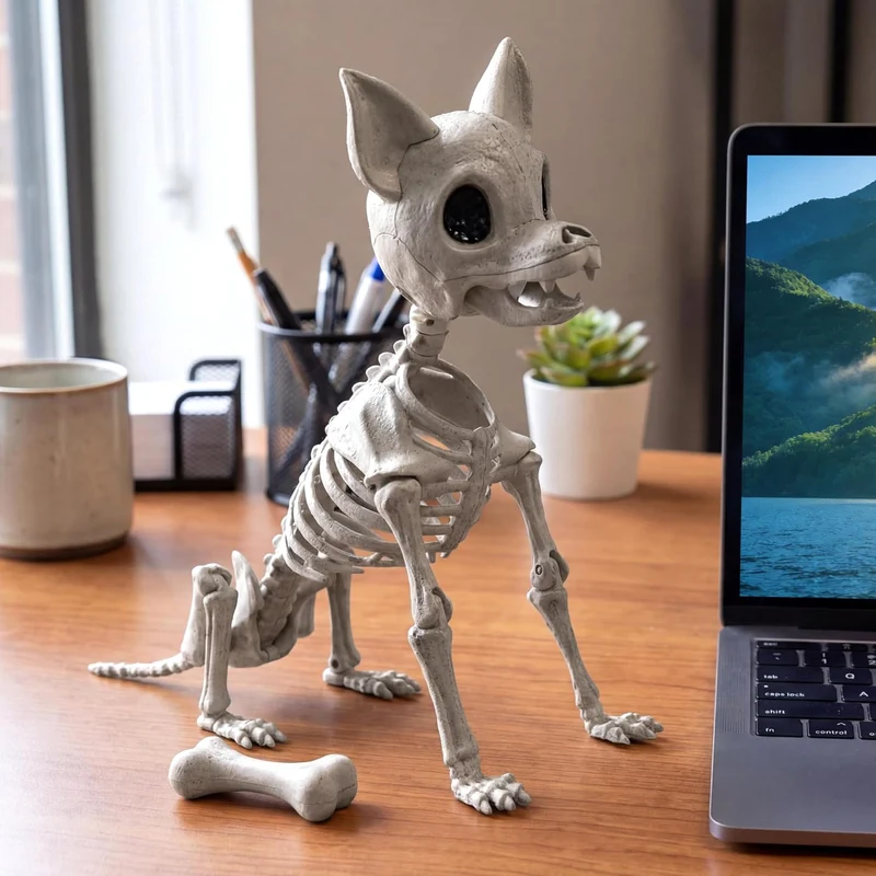 JOYIN Chihuahua Dog Skeleton - 12.6" Posable Halloween Decoration