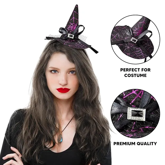 JOYIN Purple Witch Hat Headband - Cute Halloween Costume Accessory
