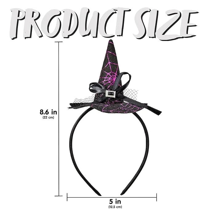 JOYIN Purple Witch Hat Headband - Cute Halloween Costume Accessory