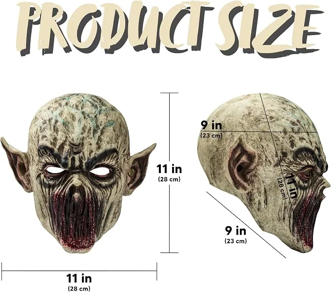 JOYIN Scary Zombie Mask - Full Head Latex Halloween Accessory