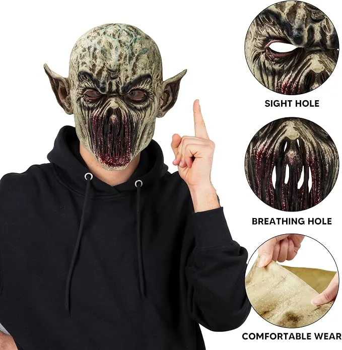 JOYIN Scary Zombie Mask - Full Head Latex Halloween Accessory