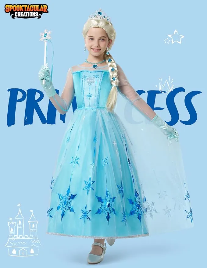 JOYIN Girls Ice Princess Dress - Light-Up Halloween Costume