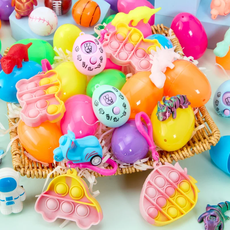 JOYIN 24 Pcs Prefilled Easter Eggs with Assorted Toys