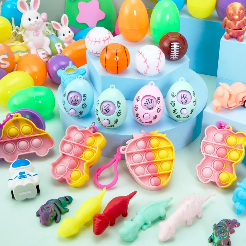 JOYIN 24 Pcs Prefilled Easter Eggs with Assorted Toys
