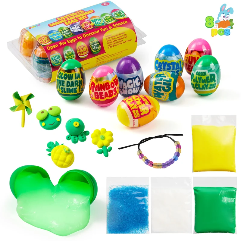 8 Pcs Easter Science Experiment STEM Eggs for Kids Party Favors