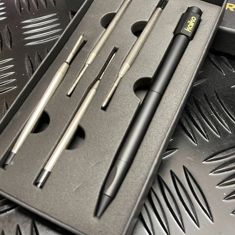 Black Weighted Spinner Pen