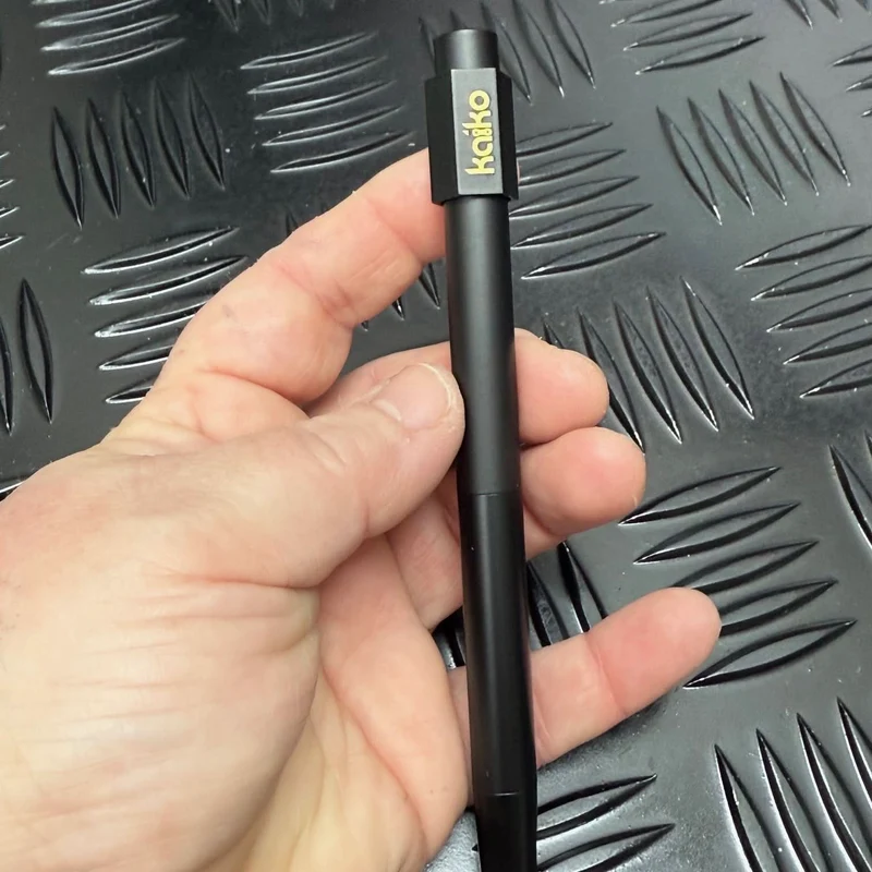 Black Weighted Spinner Pen