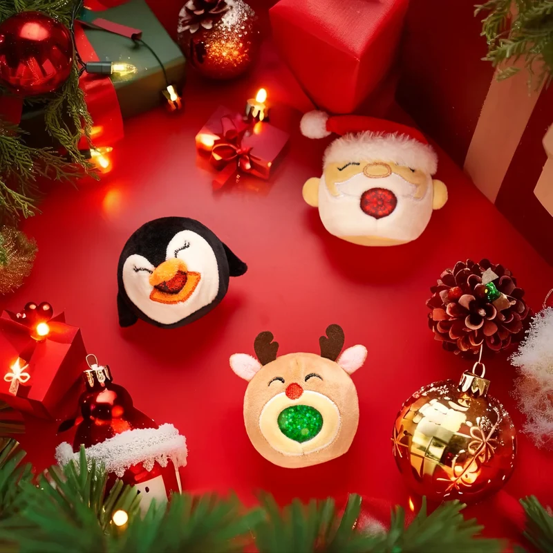 3 PCS Christmas Squeeze Plush Balls